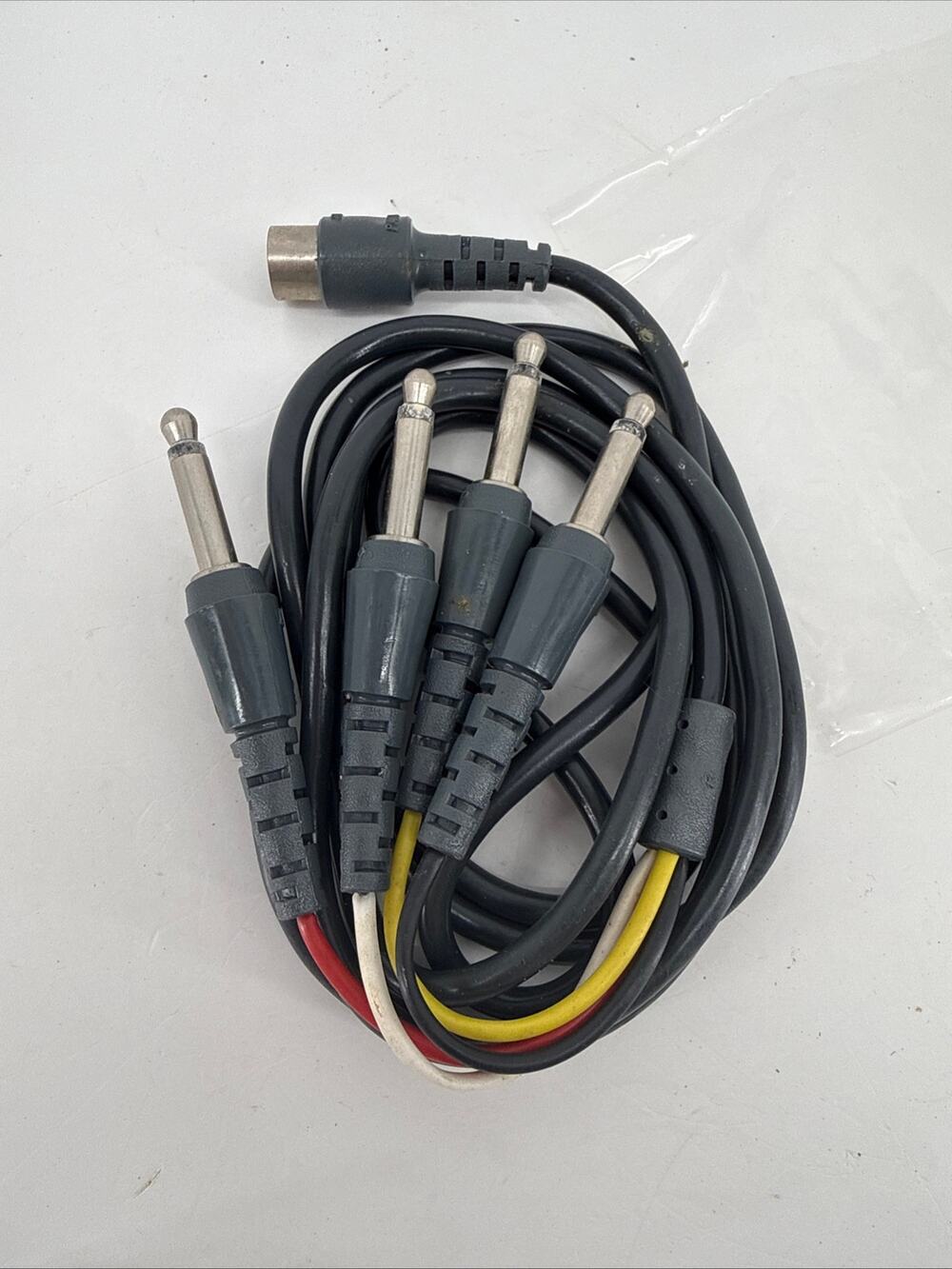Akai Connection Cord Cable DIN Plug To Four 1/4 Inch Audio Plugs Vintage Japan